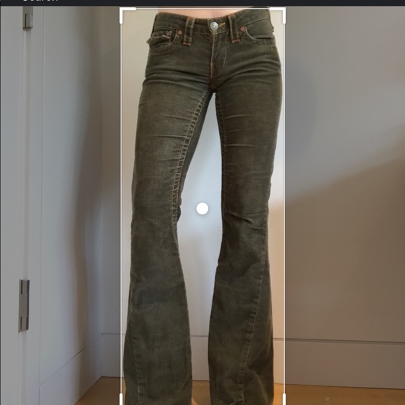 Tru Religion Joey Corduroy flare jeans size 12 - Picture 2 of 5